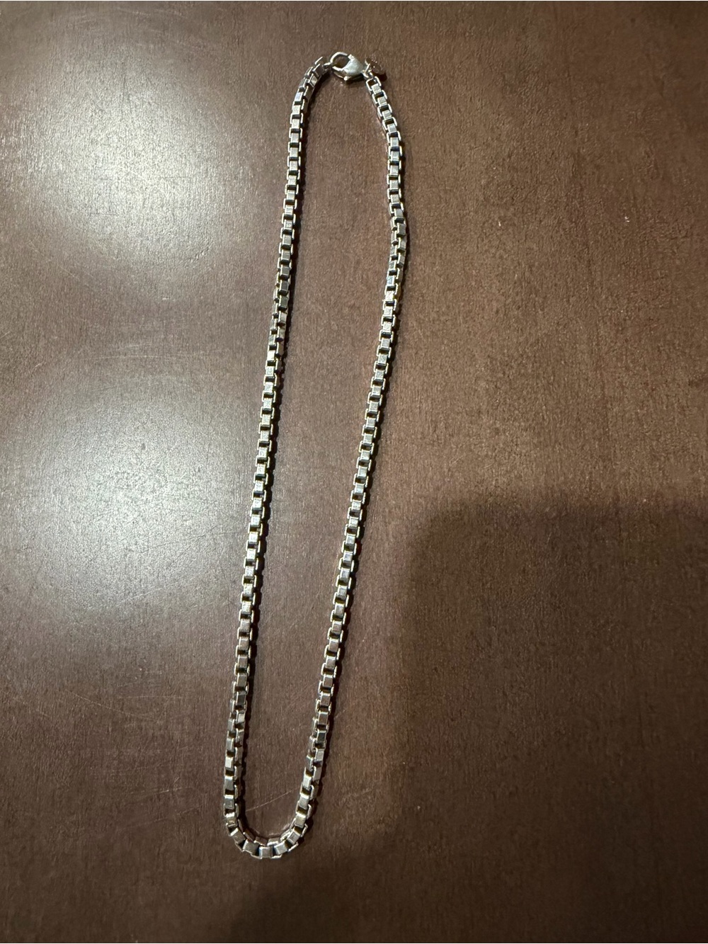 Tiffany &Co. - Sterling Silver Box Chain Necklace - Silver